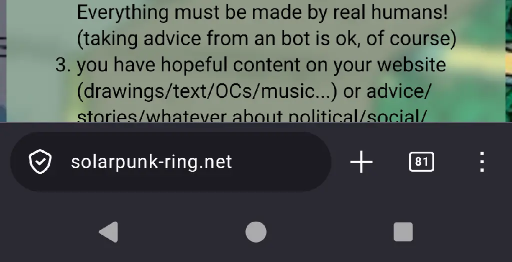 screenshot from a mobile browser, showing the URL with a little"secure" lock